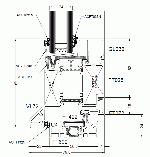 Aliplast Futural Türschnitt